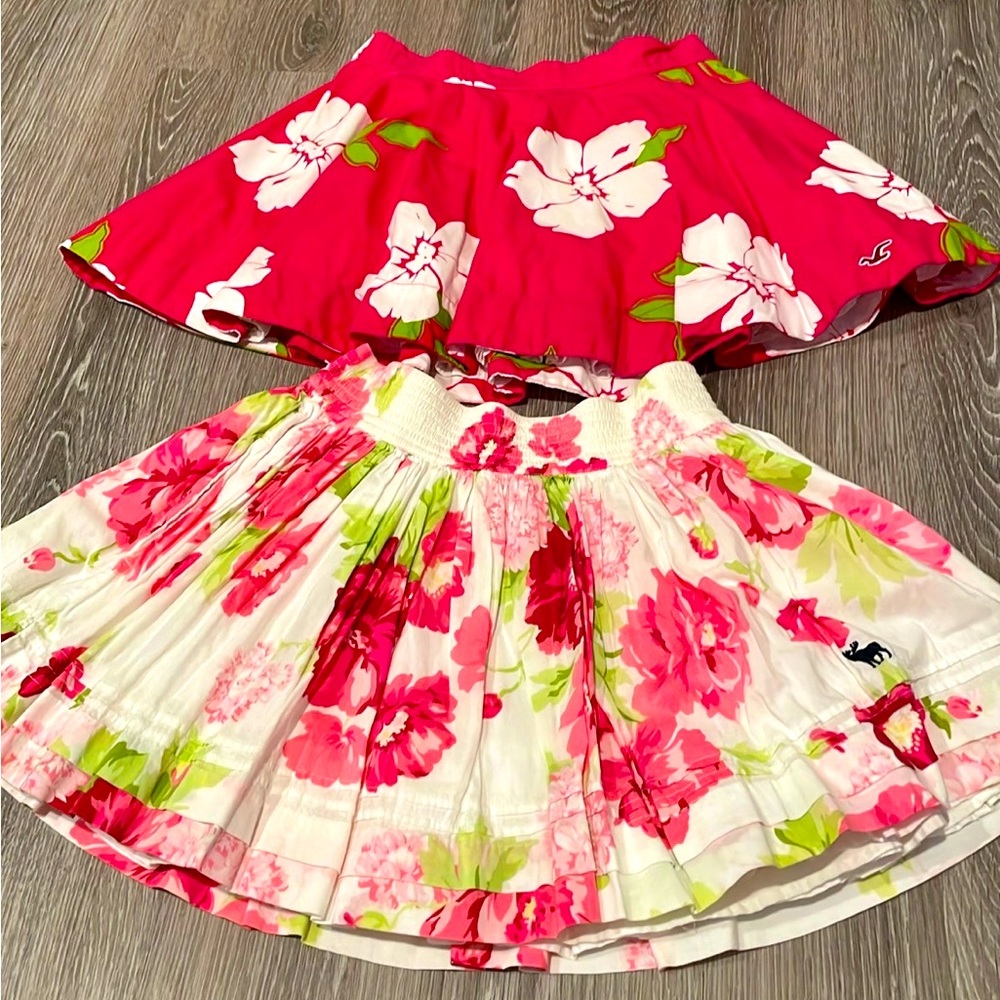 COPY - Adorable floral skirts from Abercrombie and Hollister - sold as pair